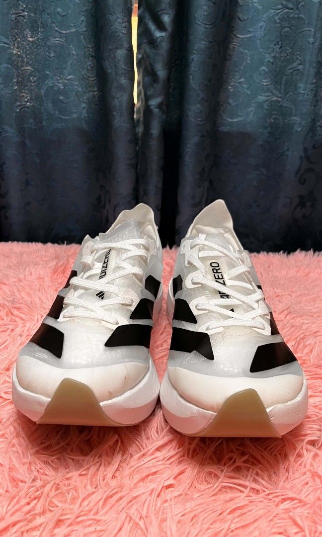 Adi Zero Lightstrike Pro Zero (Category: Sneakers) located in Cainta. Submitted by wichaelthriftstall (Listing ID 1463347381, Image 2). Description: Adi Zero White Pro Size 10/44 Location Cainta Rizal Mode of Payment thru online: gcash,gotyme,maya,mari payment first for shoes for cod only applicable for your shipping. if j&t or lbc - both payment first para diretso na ang process for the shipping. for more details click the chat button..