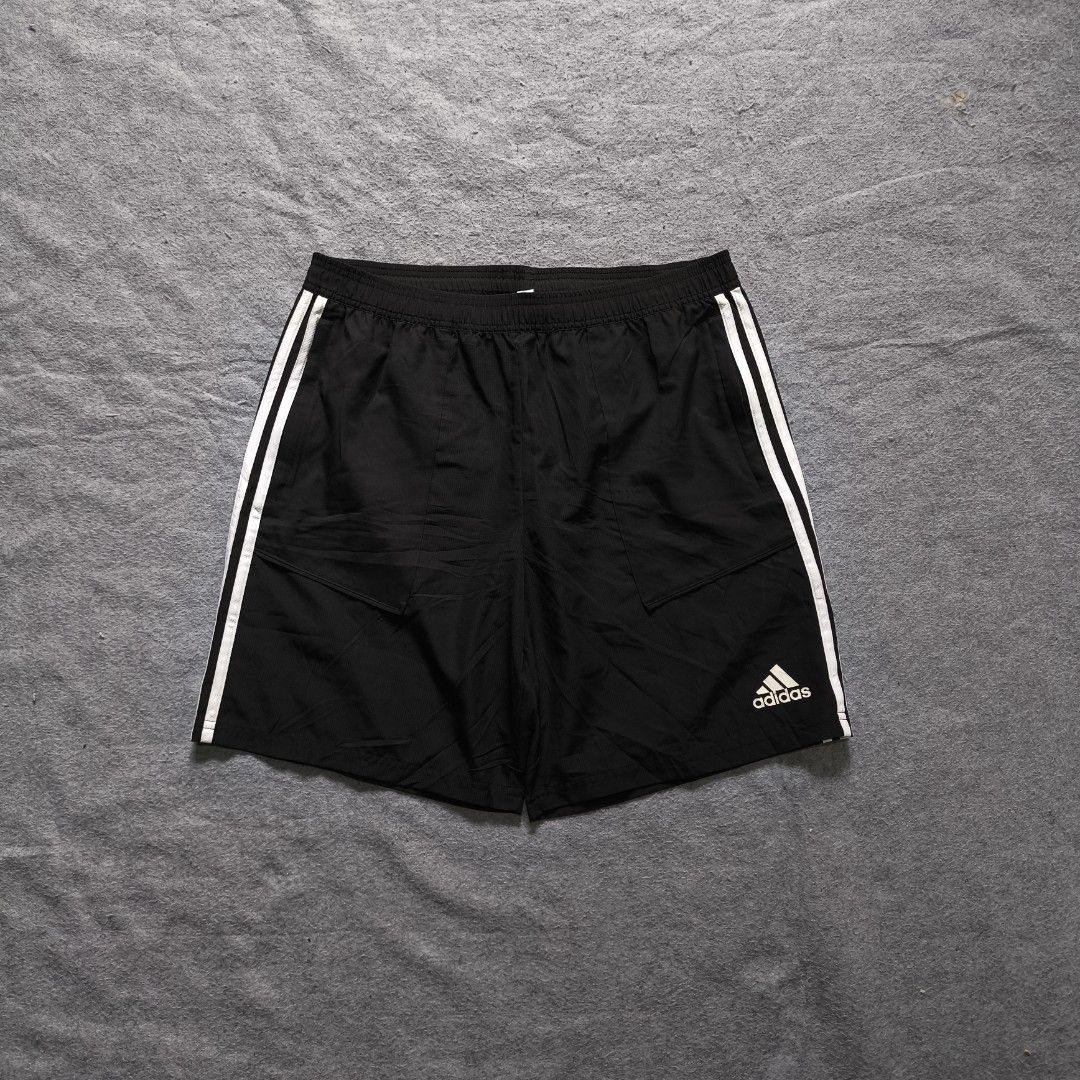 Adidas 3 Lines Drifit Short (Category: Activewear) located in Manila. Submitted by shykes_26 (Listing ID 1463489532, Image 2). Description: Dimensions: Waist: 34-40 Length: 19 Hem: 12.5 Issues: None.