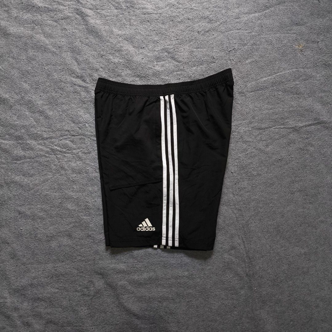 Adidas 3 Lines Drifit Short (Category: Activewear) located in Manila. Submitted by shykes_26 (Listing ID 1463489532, Image 1). Description: Dimensions: Waist: 34-40 Length: 19 Hem: 12.5 Issues: None.