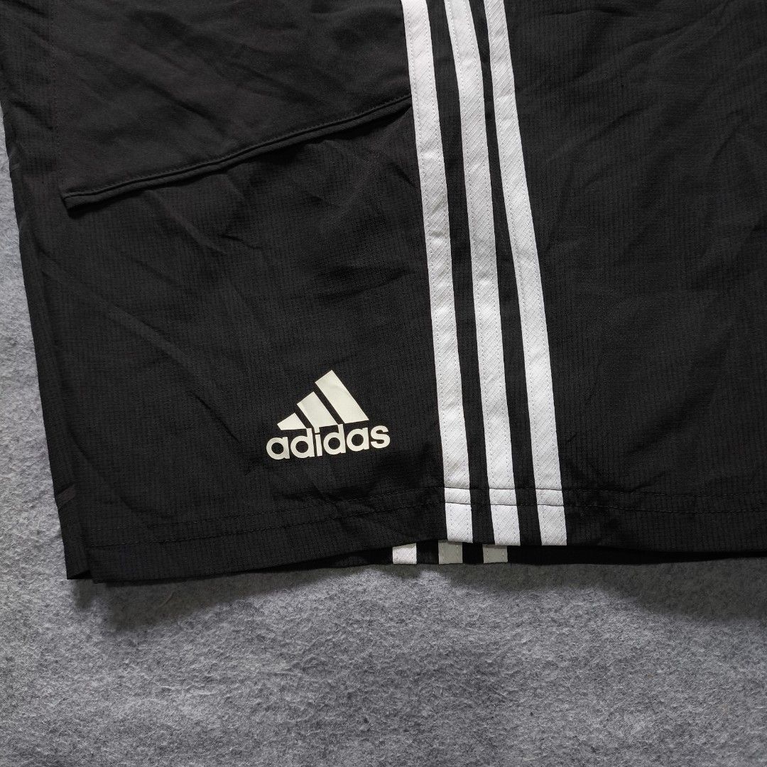 Adidas 3 Lines Drifit Short (Category: Activewear) located in Manila. Submitted by shykes_26 (Listing ID 1463489532, Image 3). Description: Dimensions: Waist: 34-40 Length: 19 Hem: 12.5 Issues: None.