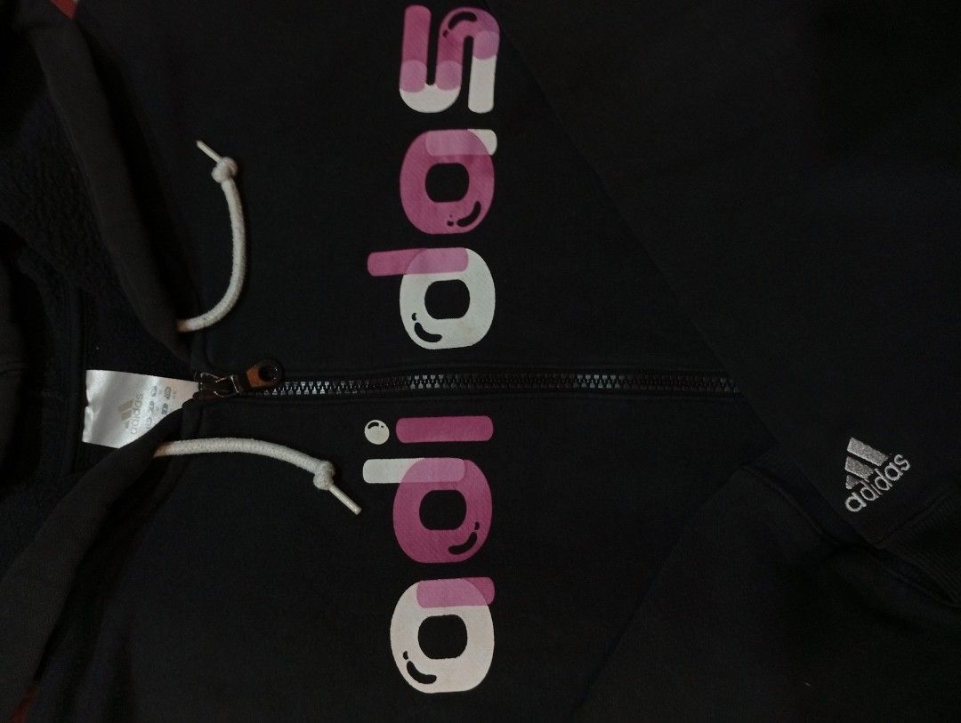 Adidas full-zip hoodie (Category: Coats, Jackets and Outerwear) located in Legazpi City. Submitted by nexcloset_ (Listing ID 1463429783, Image 3). Description: Price: 700+SF Dimes: (L23.5 -W19.5) Color Condition: 9/10 Condition: Good condition Issue: No issue Note:⚠️ • This is a pre-loved item, so please manage your expectations. • Color may appear slightly different due to lighting/camera.