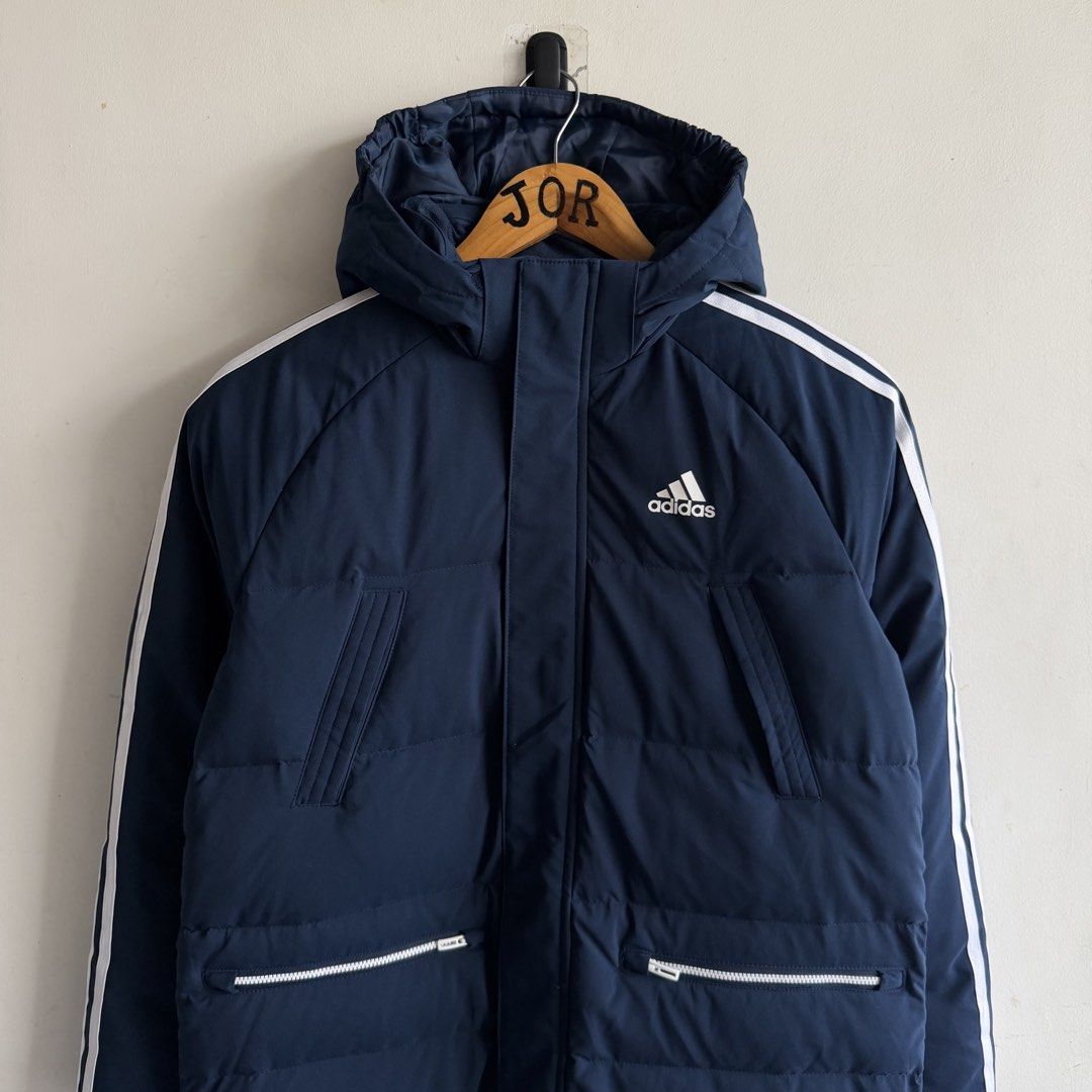 Adidas Long Puffer Jacket (Category: Coats, Jackets and Outerwear) located in San Fernando. Submitted by jorjorr (Listing ID 1463390701, Image 2). Description: Adidas Long Puffer Jacket 150 on tag Unisex 21 width 34 length Small mens Medium to large womens Excellent to new condition No issue P1,999.