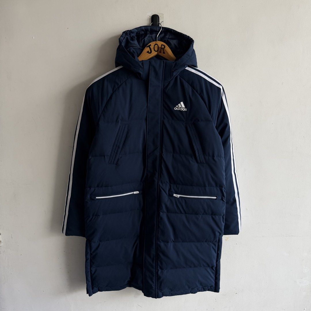 Adidas Long Puffer Jacket (Category: Coats, Jackets and Outerwear) located in San Fernando. Submitted by jorjorr (Listing ID 1463390701, Image 1). Description: Adidas Long Puffer Jacket 150 on tag Unisex 21 width 34 length Small mens Medium to large womens Excellent to new condition No issue P1,999.