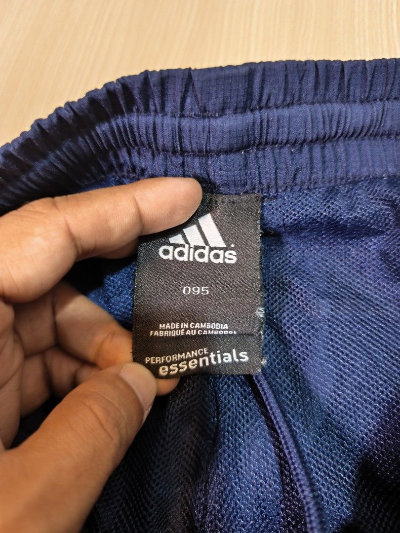 Adidas Navy Blue Athletic Shorts (Category: Shorts) located in Santo Tomas. Submitted by ThriftyTeng07 (Listing ID 1463339990, Image 2). Description: Adidas Short Waistline 32-34 Length-18" Excellent condition Pang Running or any Outdoor Activities 450+SF ONLY #Adidas.