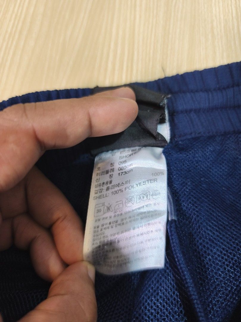 Adidas Navy Blue Athletic Shorts (Category: Shorts) located in Santo Tomas. Submitted by ThriftyTeng07 (Listing ID 1463339990, Image 3). Description: Adidas Short Waistline 32-34 Length-18" Excellent condition Pang Running or any Outdoor Activities 450+SF ONLY #Adidas.