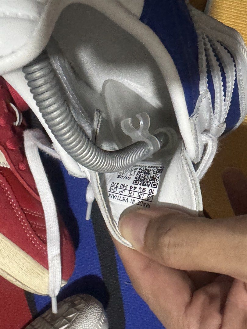 Adidas Sneakers (3 Pairs) (Category: Sneakers) located in Mabalacat. Submitted by joktrinidad (Listing ID 1463545187, Image 3). Description: - Brand: Adidas Gazelle - Size: 10 US Men's - Available Colors: Light Blue, Blue/White, Red - Perfect for: Casual wear - Condition: New (implied, as it's a selling listing).
