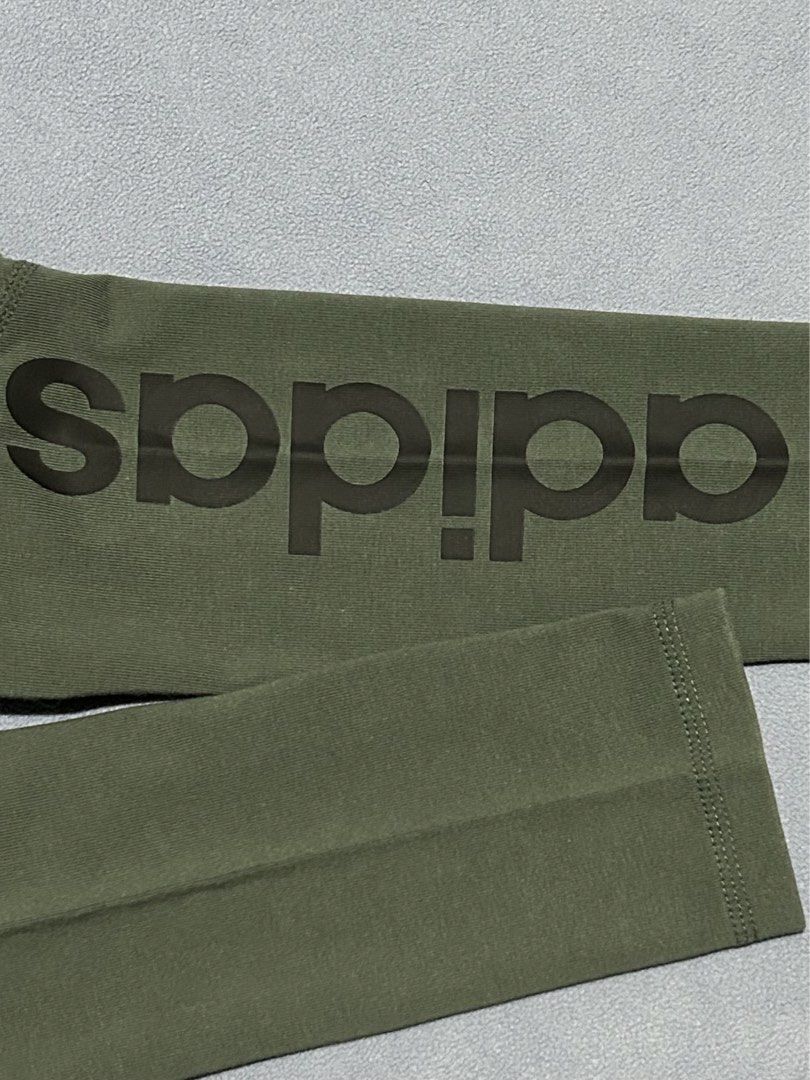 Adidas Training Leggings Olive Green (Category: Activewear) located in Miagao. Submitted by juliusokra (Listing ID 1463553481, Image 2). Description: Adidas olive green training leggings. Fits waist 24-28 inches, 35 inches long. Cotton/elastane blend for comfort. Perfect for workouts or everyday style..