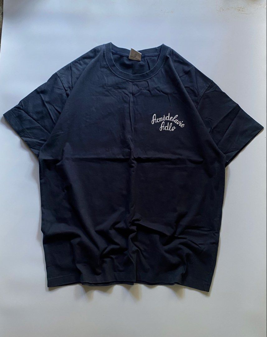 ADLV Embroidered Tee (Category: Coats, Jackets and Outerwear) located in Bulacan. Submitted by thrift_therapy01 (Listing ID 1463423505, Image 2). Description: ADLV (navy blue color) 23 x 28.5 large to xl complete tags color rate: 9/10 no issue good for psg .