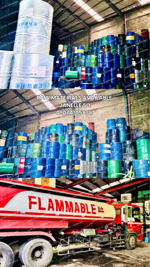 ALCOHOL / RAW MATERIALS FOR SALE (Category: Industrial Equipment) located in Manila. Submitted by ajajcutie (Listing ID 1463526323, Image 1). Description: Direct raw material supplier IPA / ISOPROPYL ALCOHOL FOOD GRADE INDUSTRIAL ALCOHOL INDUSTRIAL ALCOHOL #2 ISOPROPYL CLASS A ISOPROPYL CLASS 2 ESSENTIAL OILS CONCENTRATED FRAGRANCES GLYCERIN KEROSENE LACQUER THINNERS HYDRAULIC OIL CHLORINE MINERAL OIL CASTOR OIL and many other raw materials Pleas
