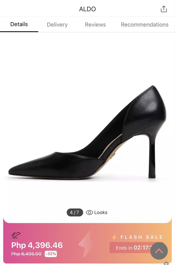ALDO Black Leather Pointed Toe High Heels (Category: Heels) located in Dapitan. Submitted by sygridpage (Listing ID 1463366426, Image 3). Description: - Classic black pointed toe heels - Brand: ALDO - Sleek silhouette - Comfortable insole - Moderate heel height (suitable for various occasions) - Versatile for dressing up any outfit - Includes original ALDO box -Never worn outside Rfs: doesn't fit me.