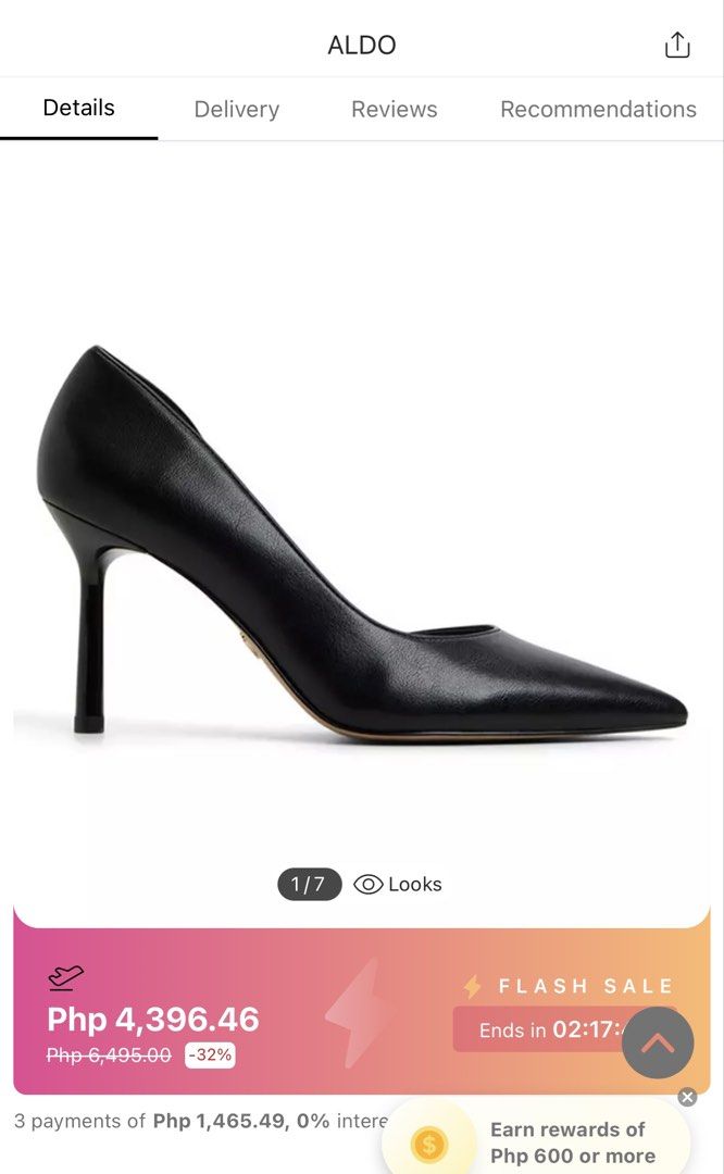 ALDO Black Leather Pointed Toe High Heels (Category: Heels) located in Dapitan. Submitted by sygridpage (Listing ID 1463366426, Image 2). Description: - Classic black pointed toe heels - Brand: ALDO - Sleek silhouette - Comfortable insole - Moderate heel height (suitable for various occasions) - Versatile for dressing up any outfit - Includes original ALDO box -Never worn outside Rfs: doesn't fit me.