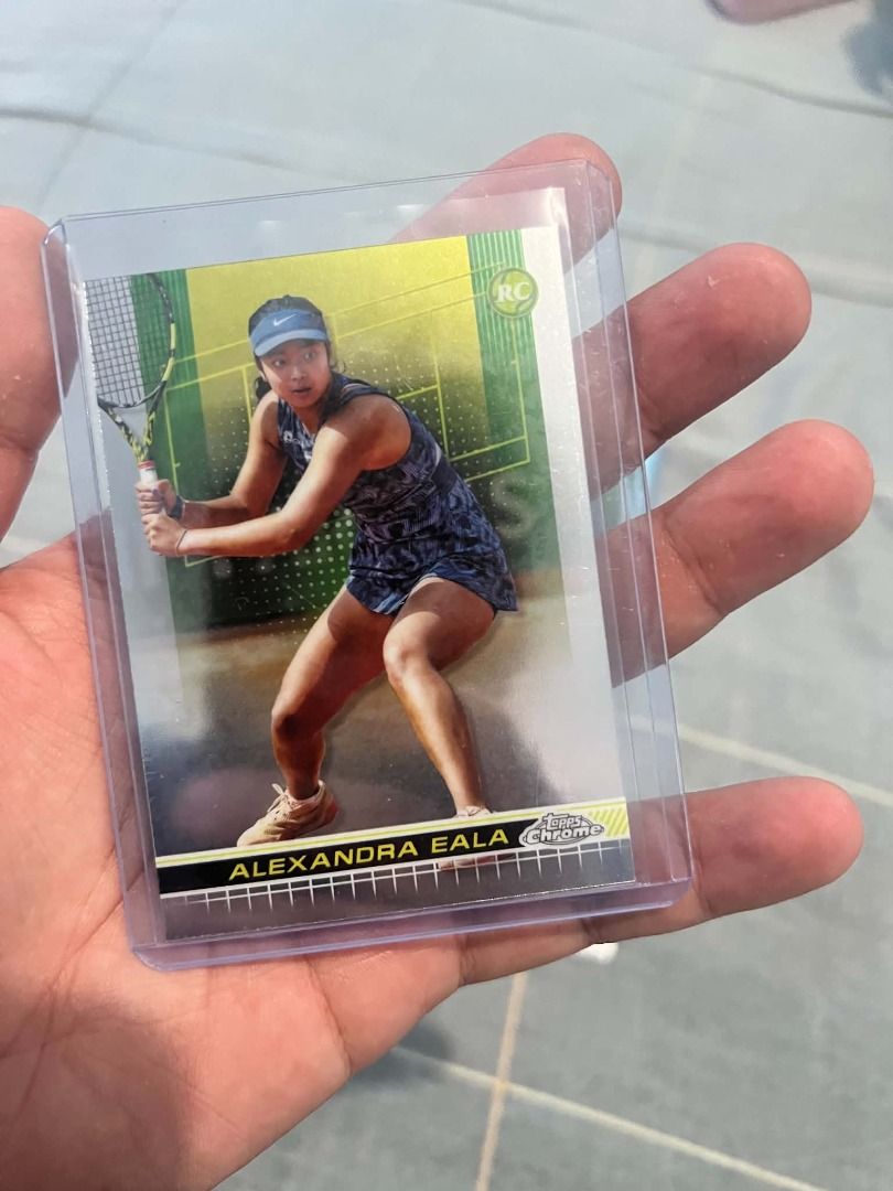 Alex Eala card (Category: Raw Singles) located in Muntinlupa City. Submitted by lilkeijii20 (Listing ID 1463387251, Image 3). Description: Alex Eala Rc card with top loader (2pcs) Alex Eala Topps Now with top loader (2pcs) 5k set! no issues Alabang loc Can do grab or lalamove at buyer's expense Mode of payment are Gcash or BDO .