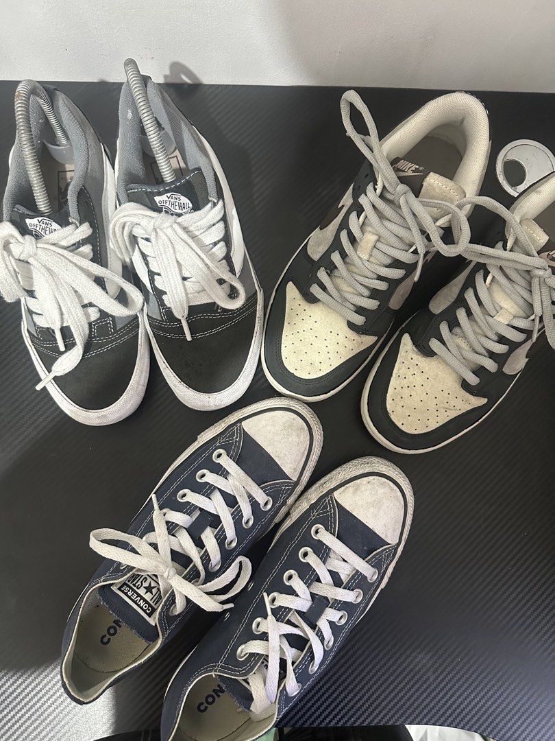 all for take (Category: Sneakers) located in Manila. Submitted by xchristianx (Listing ID 1463407470, Image 2). Description: 5 pairs of dhoes, all goods naman slightly use yung iba, size 7 lahat. kunin na lahat yan 4k g na or tawad basta di barat.