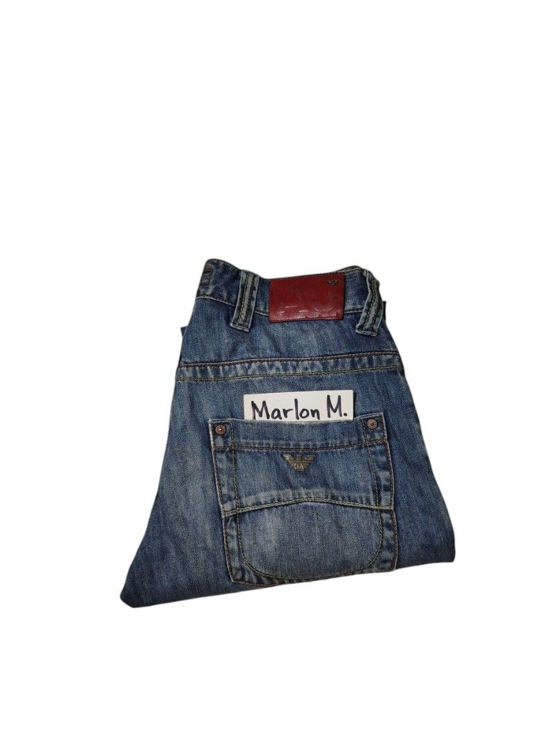 Armani Jeans Leather Patch Size 29 Actual (Category: Jeans) located in Manila. Submitted by marlonmuncada_picker05 (Listing ID 1463455321, Image 3). Description: SALE ‼️ARMANI JEANS BUTTONFLY STONE WASH SIZE 29 VIA TAPE ACTUAL ✅550 + SF ✅SIZE 28 ON TAG ✅ACTUAL WAISTLINE 14.5 " FITS SIZE 29 ✅LENGTH 41 " ✅HEM 7.5 ✅PIC MAY VARY DUE TO CAMERA LIGHTS ✅9 /10 COLOR RATE ✅9 /10 CONDITION ❌NO COD / COP VIA LBC ❌ ✅MOD : J&T / LALAMOVE ✅MOP: GCASH ✅LOC : NO