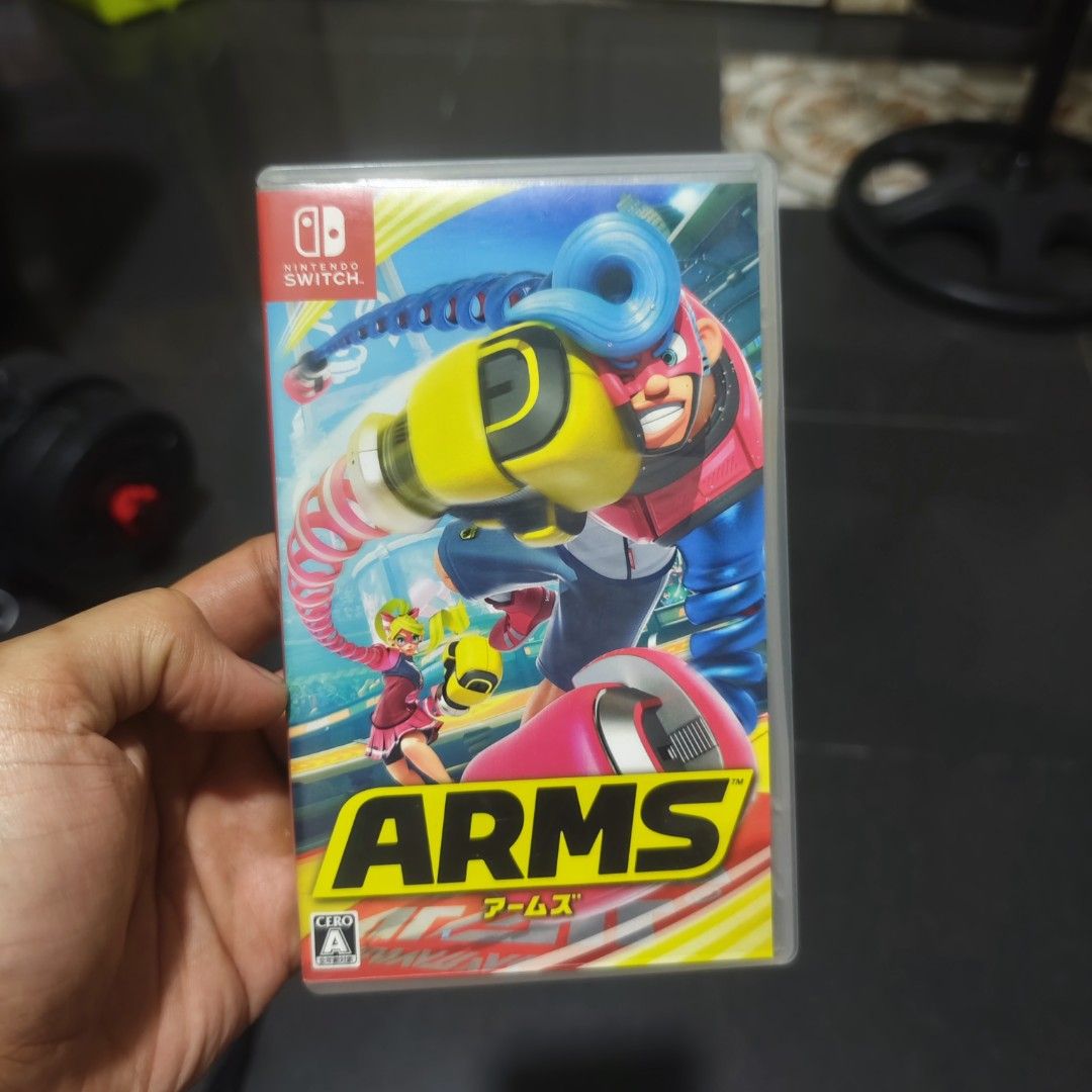 Arms Switch Game (Category: Nintendo) located in Quezon City. Submitted by shopme_gadget30 (Listing ID 1463518472, Image 1). Description: kindly read the details first for sale fixed price good Condition tested and working with case and game card compatible to Nintendo switch jpn region with English Shoopppppeee —,✅ can check out pm for the linnnkkk (If shoopppee check out, price is higher because of shooppppeee deduction qc area meet up: sm nort