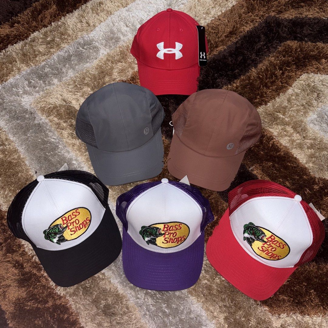 Assorted Caps - Various Brands and Styles (Category: Caps & Hats) located in Manila. Submitted by illcrowns.5000 (Listing ID 1463441464, Image 1). Description: TOP GRADE VIETNAM & THAILAND MANUFACTURED ₱999 each 3 for 2499 - Collection of assorted caps - Brands include: Under Armour, Lululemon, Bass Pro Shops, New Era, Carhartt, Adidas, and more - Variety of designs and colors available - Styles include trucker hats and fitted caps - Perfect for 
