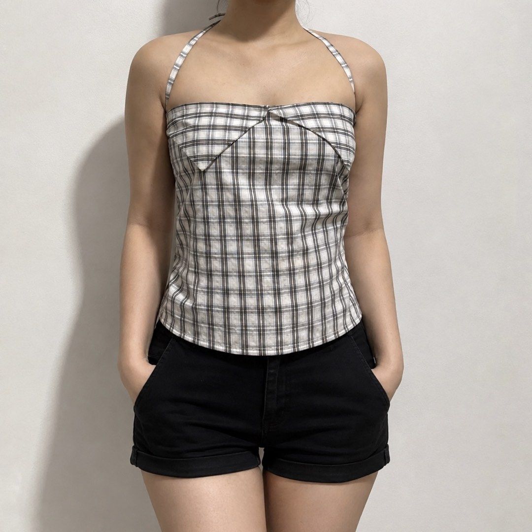 Assorted Halter Tops - Various Patterns (Category: Others Tops) located in Caloocan City. Submitted by irstmr (Listing ID 1463509654, Image 3). Description: upcycled halter tops made of thrifted materials 🫶 ✨ ₱200 EACH ✨ visit @missfitsmnl on IG for more.