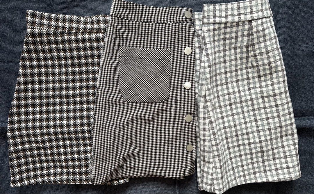 Assorted skirt/skorts (Category: Skirts) located in Las Pinas. Submitted by city_threads (Listing ID 1463327682, Image 1). Description: Php 180 /each Size: Medium (M) No brand Excellent condition Color rate: 10/10 📌Please manage your expectations as items are preloved 📌Color may vary due to lighting 📌Can send additional photos upon request. #citythreadsavail Helping tags: #prelovedph #forsaleph #luzonbased #saleph #shopsph #onlineukay #knitted