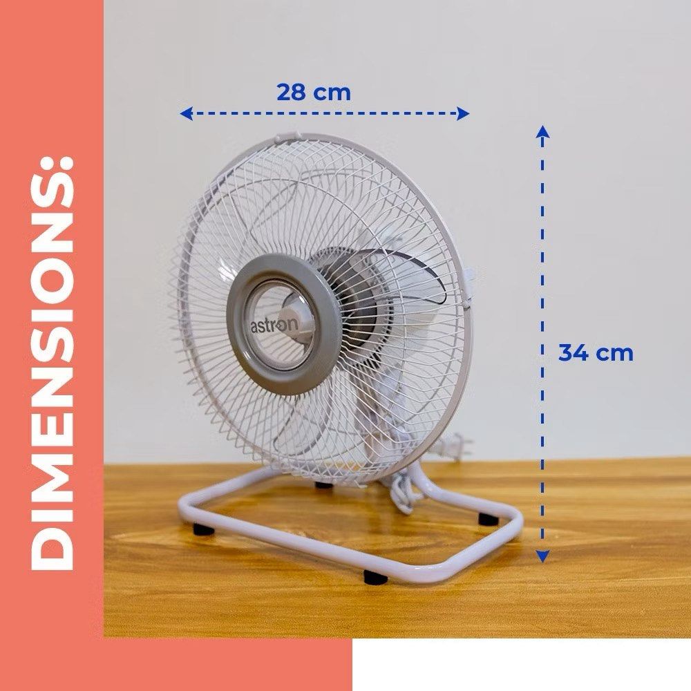 Astron White Desk Fan (Category: Fans) located in Manila. Submitted by vainn_ (Listing ID 1463434731, Image 3). Description: - Astron 10inch Desk Fan (White) - Compact size, perfect for desks and tables - Delivers a good, refreshing breeze - Simple and functional design - Ideal for personal cooling Weeks palang nagagamit. Bought it 850. RFS: need to buy wall fan.