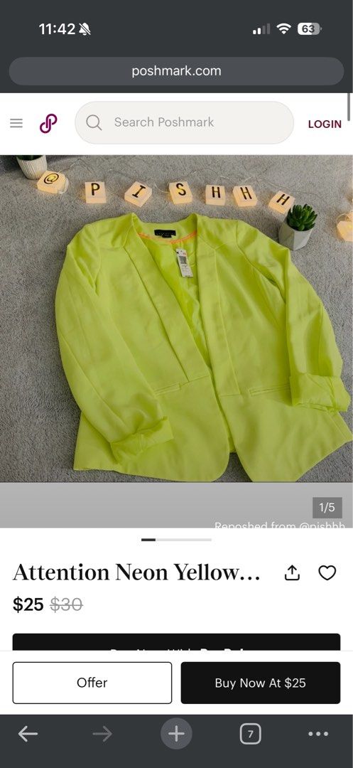 Attention neon yellow blazer (Category: Coats, Jackets and Outerwear) located in Norzagaray. Submitted by phlpld (Listing ID 1463505768, Image 1). Description: .