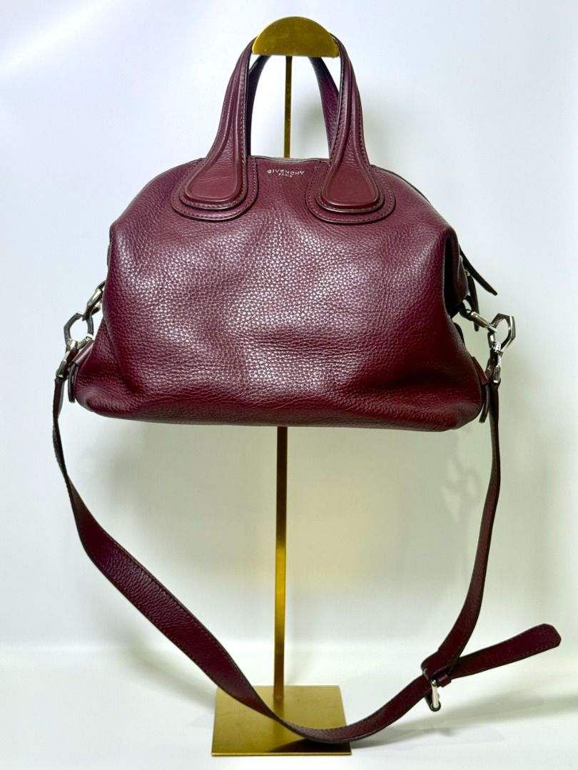 [AUTHENTIC] Givenchy Nightingale - Burgundy (Category: Luxury Bags & Wallets) located in Caloocan City. Submitted by luxegenieph (Listing ID 1463481461, Image 1). Description: My hard-to-let-go piece. Looks brand new, SUPER GANDA. Ranking: A Inclusions: Certificate of Authenticity, Generic dustbag Assessment: Almost new 🏷️ ₱25,500 - Luxe Genie PH is not affiliated with any brands posted on this page. All rights, trademarks, and copyrights remain