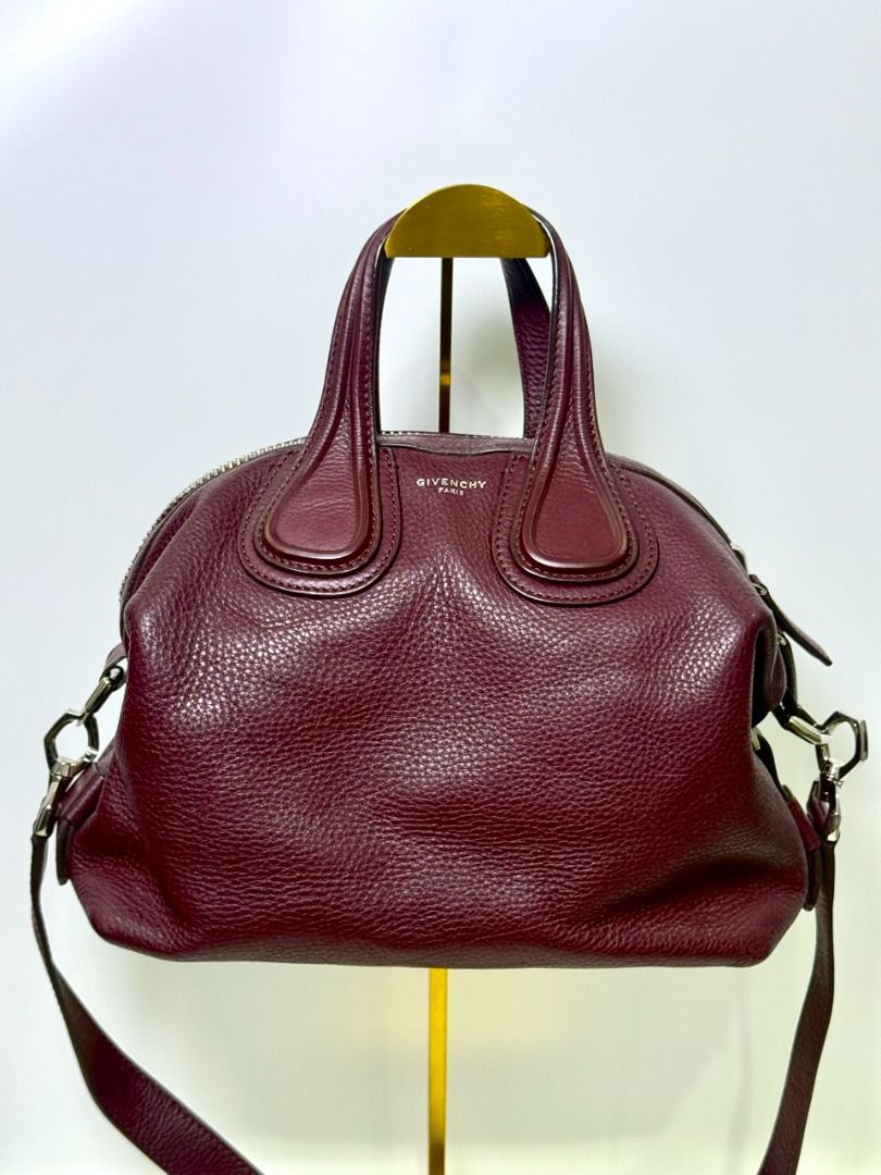 [AUTHENTIC] Givenchy Nightingale - Burgundy (Category: Luxury Bags & Wallets) located in Caloocan City. Submitted by luxegenieph (Listing ID 1463481461, Image 2). Description: My hard-to-let-go piece. Looks brand new, SUPER GANDA. Ranking: A Inclusions: Certificate of Authenticity, Generic dustbag Assessment: Almost new 🏷️ ₱25,500 - Luxe Genie PH is not affiliated with any brands posted on this page. All rights, trademarks, and copyrights remain