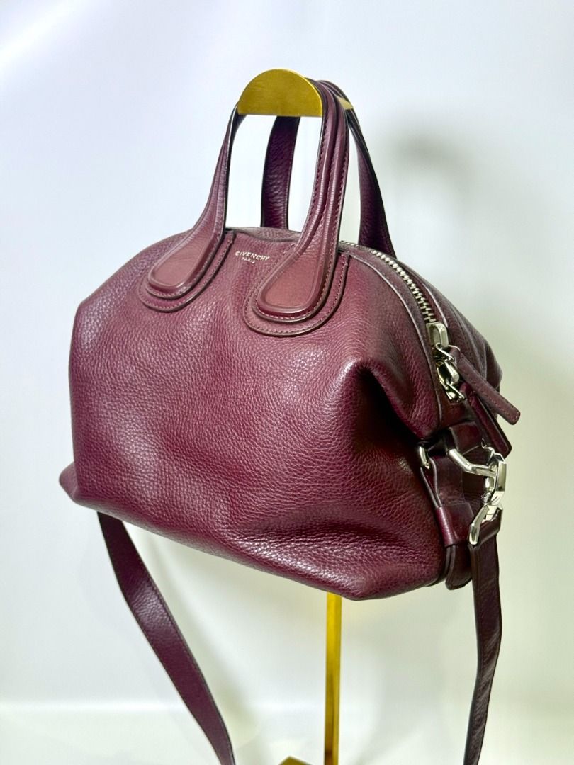 [AUTHENTIC] Givenchy Nightingale - Burgundy (Category: Luxury Bags & Wallets) located in Caloocan City. Submitted by luxegenieph (Listing ID 1463481461, Image 3). Description: My hard-to-let-go piece. Looks brand new, SUPER GANDA. Ranking: A Inclusions: Certificate of Authenticity, Generic dustbag Assessment: Almost new 🏷️ ₱25,500 - Luxe Genie PH is not affiliated with any brands posted on this page. All rights, trademarks, and copyrights remain