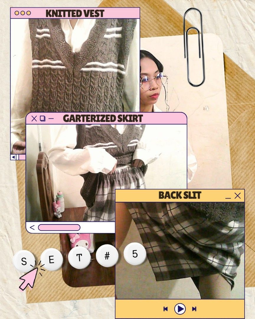 Autumn Dark Academia Outfit Set (Category: Sets or Coordinates) located in Quezon. Submitted by trunks_and_books_by_tofuu (Listing ID 1463363938, Image 2). Description: 09/22/2026 📷📕👗 Sale! SALE! Set 5: Dark Academia Mine Price: Php 550 Steal Price: Php 650 Bidding Increment: + 10 Bidding will continue until SATURDAY. Pay as you order! Bank Transfer ONLY, unless MEET UP is possible (within Quezon Province only) Measurements: TOP (VEST ONLY): B