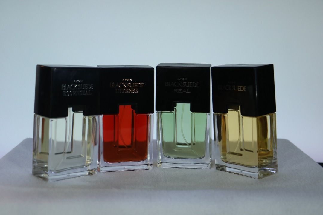 Avon Black Suede Essential Eau de Toilette (Category: Fragrance & Deodorants) located in Marikina City. Submitted by jacobmchan (Listing ID 1463510113, Image 1). Description: AVON BLACK SUEDE COLLECTION 🖤 Looking for a classic, masculine scent? Get these 4 Avon Black Suede fragrances and explore the different takes on the iconic Black Suede line. • Avon Black Suede — ₱300 • Black Suede Real — ₱300 • Black Suede Intense — ₱300 • Black Suede Essen