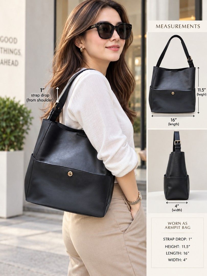 AZUL BY MOUSSY LEATHER HOBO BAG (Category: Shoulder Bags) located in Las Pinas. Submitted by annachiaonair2037 (Listing ID 1463429930, Image 1). Description: AZUL BY MOUSSY LEATHER HOBO BAG FROM JAPAN MAGNETIC SNAP CLOSURE HANDLE DROP 9" H 11.5" L 16" W 4.5" Disclaimer: I am not affiliated with, associated with, or authorized by any of the brands featured posted. Any mention of brand names, trademarks, or logos is solely for identification and re