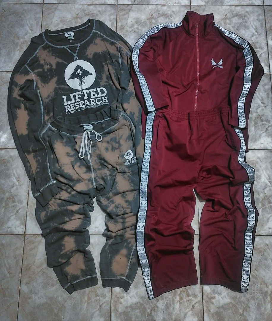 BADBOY Track Jacket and Pants Set (Category: Sets & Coordinates) located in Manila. Submitted by ramosjacqu35241 (Listing ID 1463327207, Image 2). Description: For sale ‼️ Y2k OV 🔥 BADBOY Track jacket/pants Side tapes 💎 Both size L on tag best fit XL Jacket - (28*22.5) Pants - WL (30-38)/length (38.5) Tight (13)/leg op (9.5) Brand new condition 💯 LRG tie dye 💎 Crewneck - size XL - XXL (30.5*26) Sweatpants - size XL - XXL Waist Line (34-42) Le