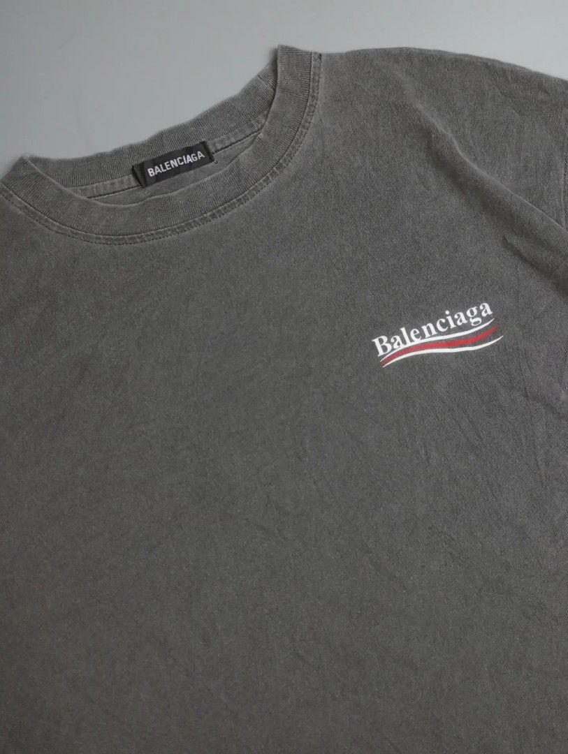Balenciaga Mullet Type (Category: Tshirts & Polo Shirts ) located in Butuan. Submitted by realsteal.8600 (Listing ID 1463428854, Image 2). Description: Balenciaga Mullet Type Small on tag 22W x 29L 9/10 condition 9/10 color rate No major issues 🏷️ 650 php + Shipping fee #stealstoavail.