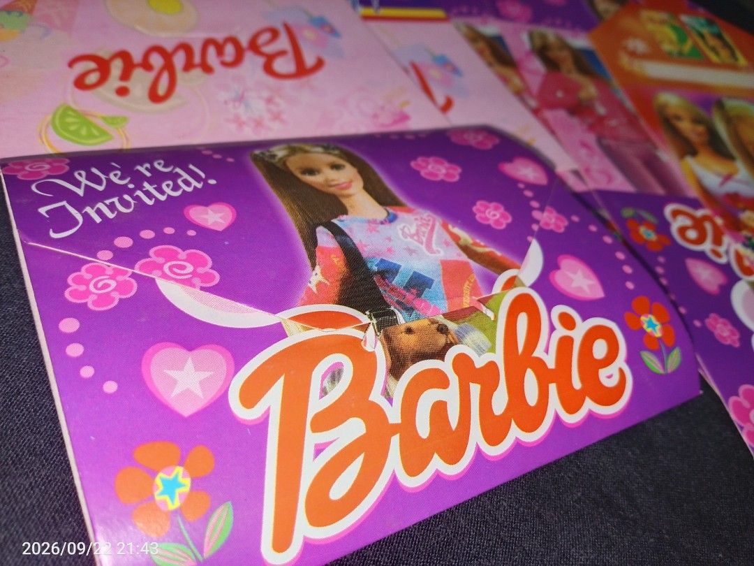 Barbie Vintage Foldable Invitation Card (Category: Vintage Collectibles) located in Davao. Submitted by banana.pancake (Listing ID 1463508186, Image 2). Description: Take all for 100 only shipping thru J&T door to door.