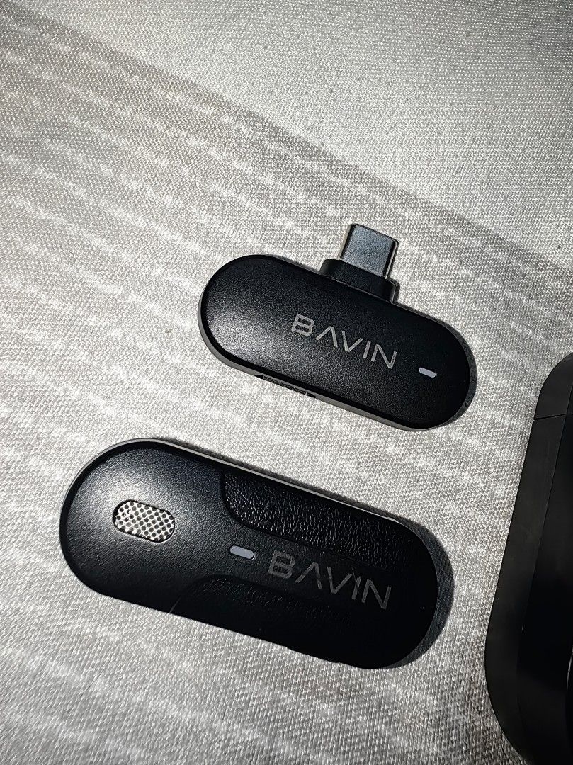 Bavin Wireless Microphone with USB-C Receiver (Category: Microphones) located in Pasay City. Submitted by roe.sell (Listing ID 1463484956, Image 2). Description: - Plug-and-play wireless microphone system - Ideal for live streaming and recording - Long-lasting 25-hour battery life - Up to 20m transmission distance - Includes convenient USB-C receiver - Compact and user-friendly design orig price: 1.7k selling price: 1.2k (negotiable for sure buye