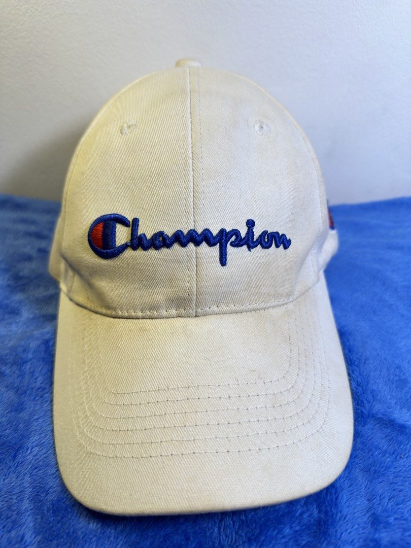 BeautyPLE Preloved White Champion Cap medium (Category: Caps & Hats) located in San Pedro. Submitted by BeautyPle (Listing ID 1463396937, Image 1). Description: Needs cleaning and un lock needs repair .