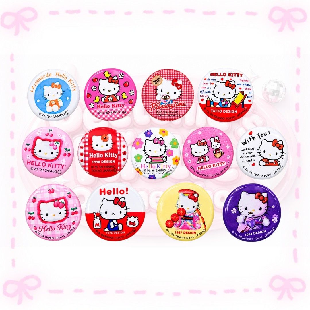 Bello kitty Pins (Category: Character Goods) located in Sorsogon. Submitted by mitchelle0425 (Listing ID 1463440354, Image 1). Description: small:25 pesos each big: 35 pesos each.