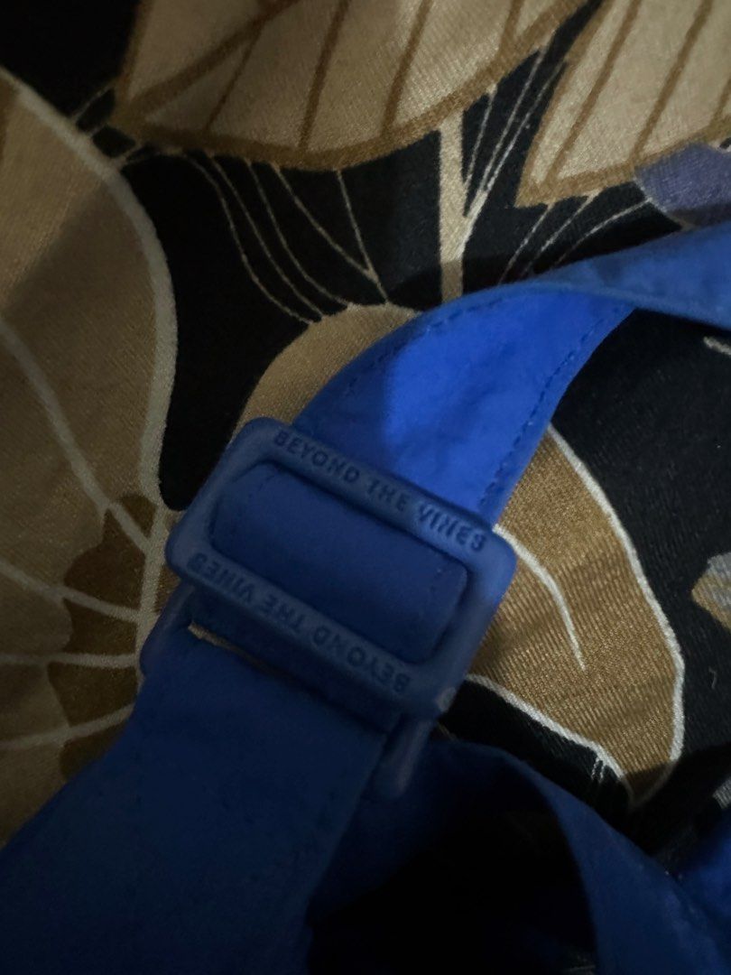 Beyond The Vines — Micro Dumpling / Cobalt Blue (Category: Cross-body Bags) located in Angeles City. Submitted by iybebng (Listing ID 1463546271, Image 2). Description: - Micro Dumpling Bag from Beyond The Vines - Cobalt Blue 8/10 Condition / Authentic - Made of 100% Nylon - Features a front pocket - Adjustable straps for comfort - Brand name visible on strap buckle and front pocket - Ideal for everyday use.