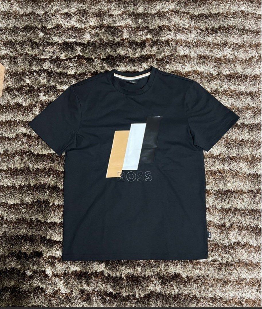 Black 3 stripes Hugo Boss Original Tshirt (Category: Tshirts & Polo Shirts ) located in Manila. Submitted by actd_luxury (Listing ID 1463542489, Image 1). Description: s: 20x26 x2.