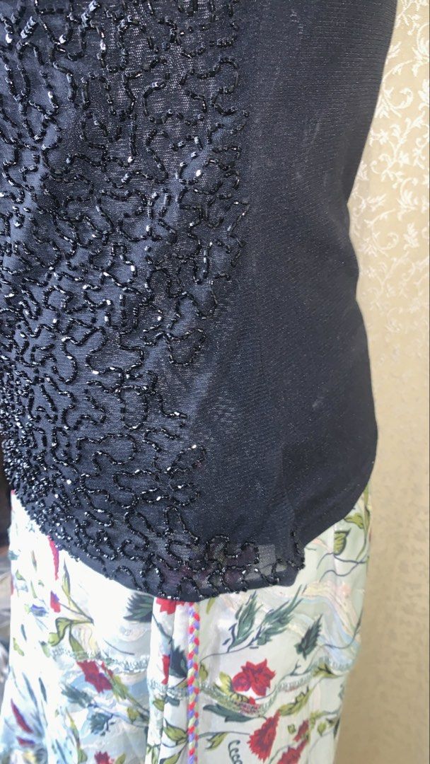 Black Beaded Sheer Camisole Top (Category: Sleeveless) located in Dagupan City. Submitted by sj_styles0910. (Listing ID 1463533325, Image 3). Description: - Black sheer camisole - All-over intricate beading that catches the light - Delicate spaghetti straps - Perfect for layering over bralettes or tops - Ideal for night outs or special occasions - Very chic and eye-catching.