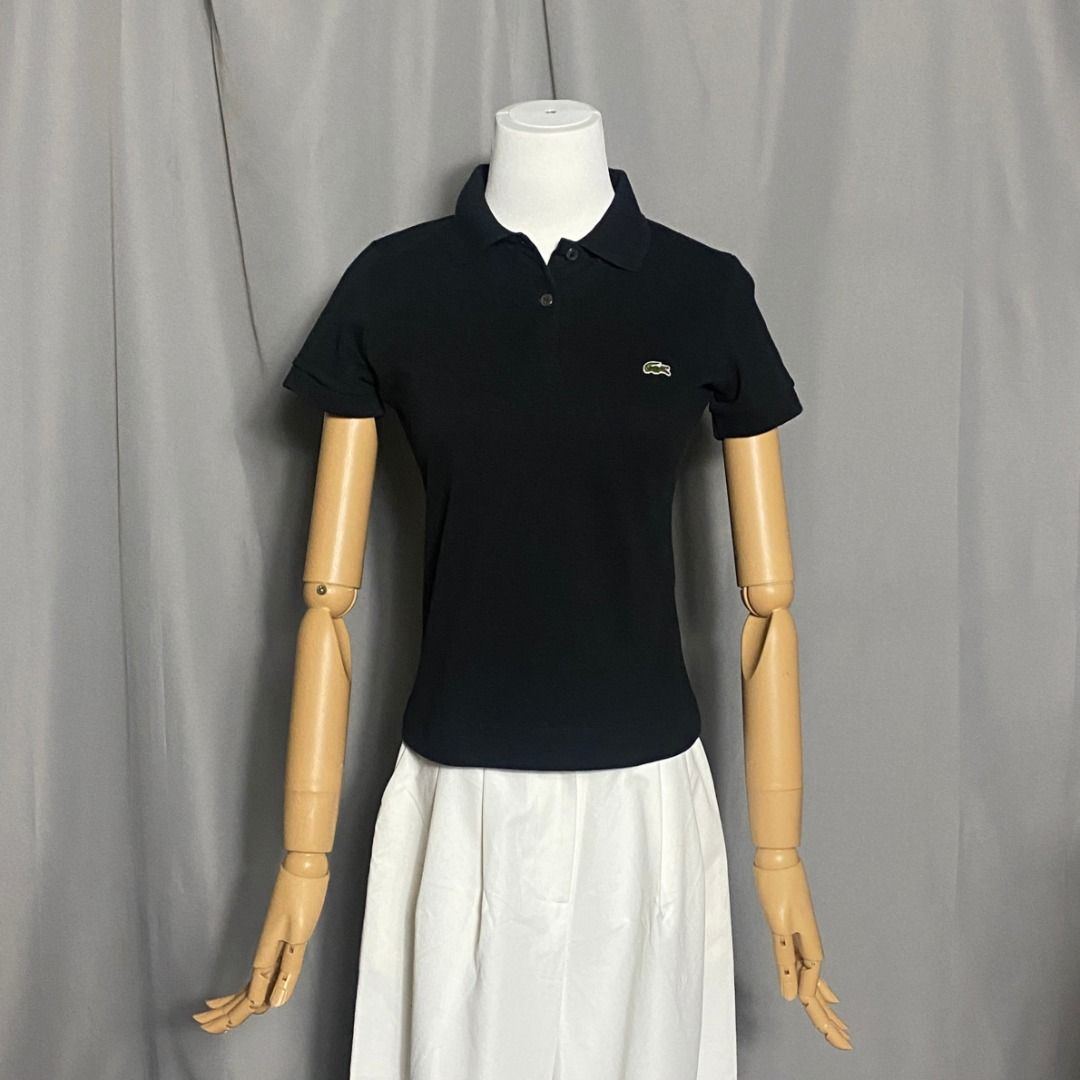 Black Lacoste women's top (Category: Shirts) located in Las Pinas. Submitted by ipickyou (Listing ID 1463476283, Image 1). Description: Unwashed 𝗠𝗲𝗮𝘀𝘂𝗿𝗲𝗺𝗲𝗻𝘁𝘀 𝘄𝗵𝗲𝗻 𝗹𝗮𝗶𝗱 𝗳𝗹𝗮𝘁: -Size 36 -Shoulder to shoulder: 13” -Armpit to armpit: 16” -Length: 19” .