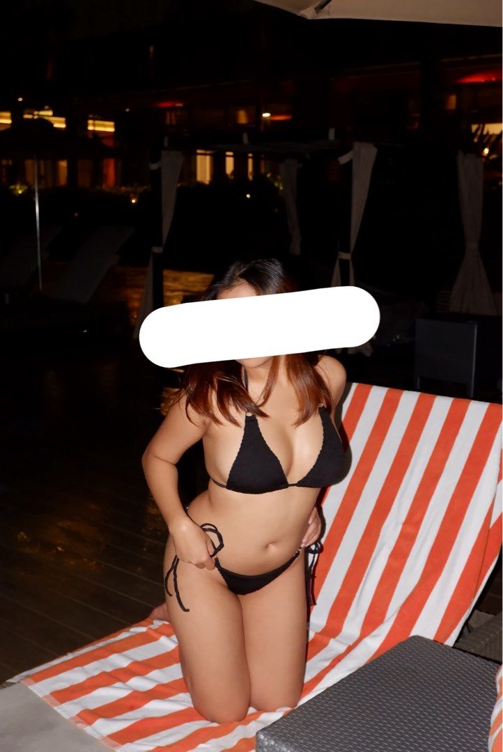 Black Textured Triangle Bikini Set (Category: Bikinis & Swimsuits) located in Manila. Submitted by declutterwith_nics (Listing ID 1463377615, Image 2). Description: - Black textured bikini set - Triangle top with adjustable tie straps - Matching bottoms with adjustable tie sides - Comfortable and stylish for beach or pool - Ideal for tanning and beach trips.
