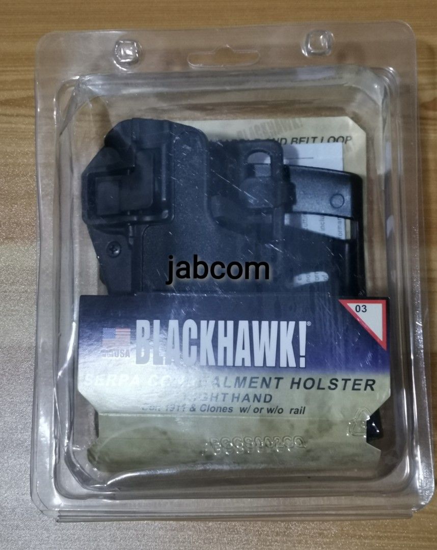 Blackhawk Holsters (Category: Combat Sports) located in Del Monte. Submitted by jabcom_tactical_outfitters (Listing ID 1463503389, Image 1). Description: FS: Blackhawk Paddle Holsters for 1911 1.holsters with Paddle 2. Beltloop 3.safety Lock 4.Heavy Duty.