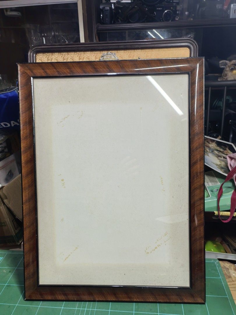 Blank Picture Frame (Category: Frames & Pictures) located in Cebu City. Submitted by dudes_villanueva (Listing ID 1463336972, Image 1). Description: Blank Picture Frame In good condition - few light scratches on wood. Frame Size: L50cm x W38cm Display Size: L44cm x W32cm.