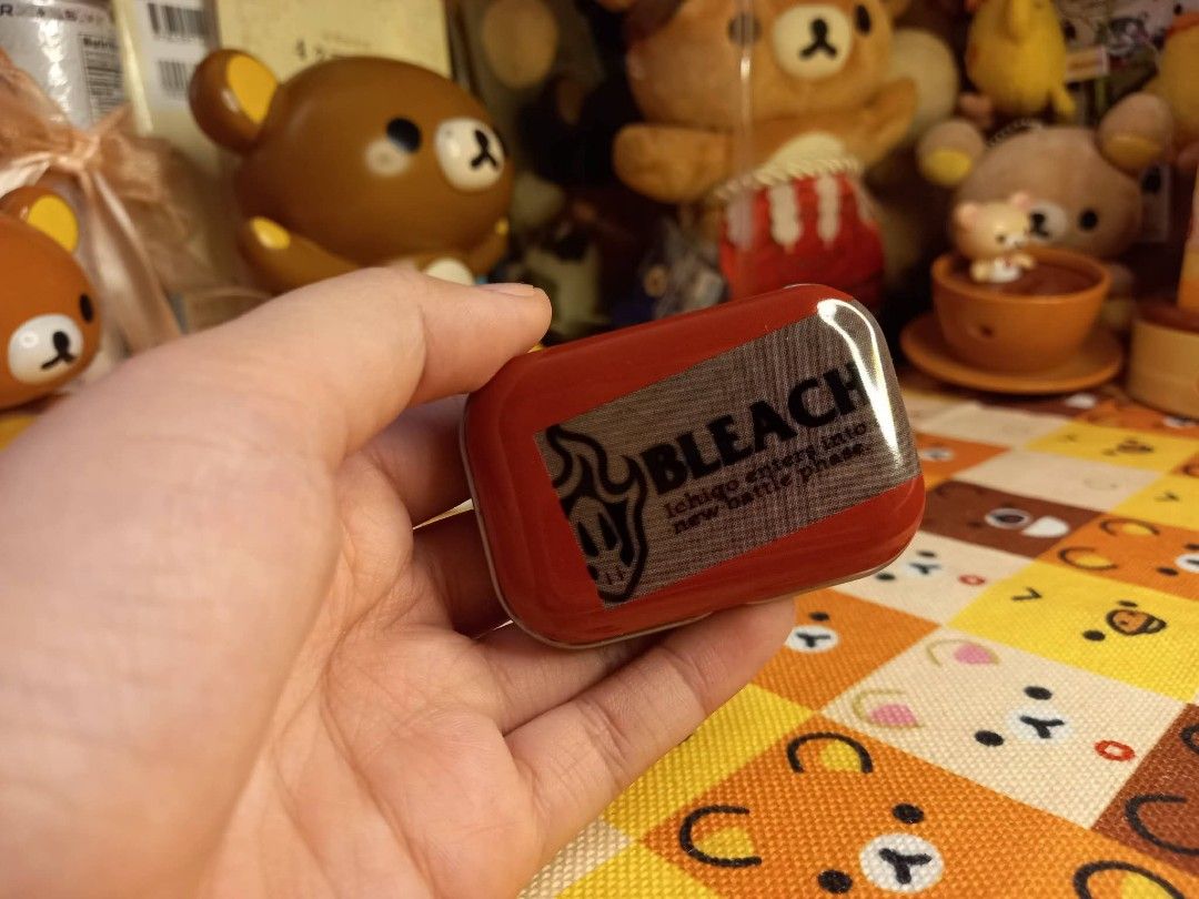 Bleach mini tin can (Category: Designer & Blind Box Toys) located in Bulacan. Submitted by arax_kumashop (Listing ID 1463528270, Image 1). Description: WYSIWYG .