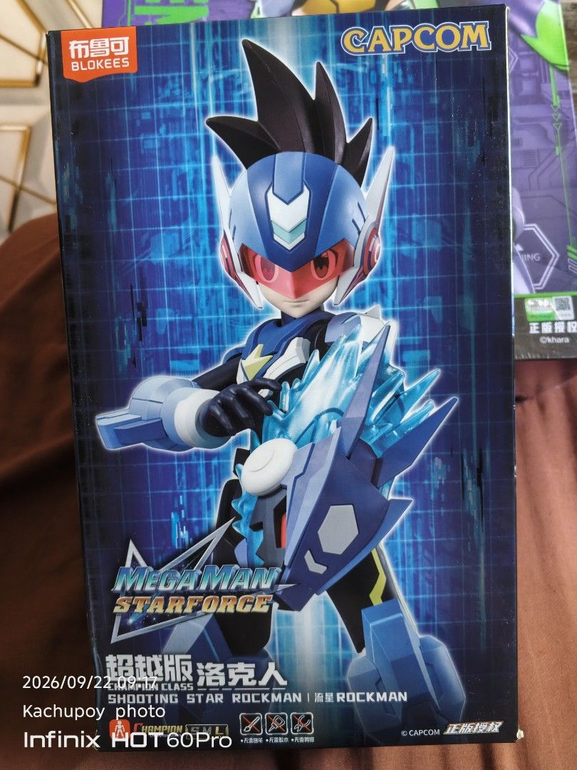 Blokees Capcom Mega Man Starforce Shooting Star Rockman Figure (Category: Figurines & Statues) located in Manila. Submitted by nobletiger-65ba (Listing ID 1463334653, Image 1). Description: - Blokees Mega Man Starforce figure - Shooting Star Rockman version - Officially licensed by Capcom - Ideal for collectors and Mega Man fans - Features dynamic character art on the box - A must-have collectible item.