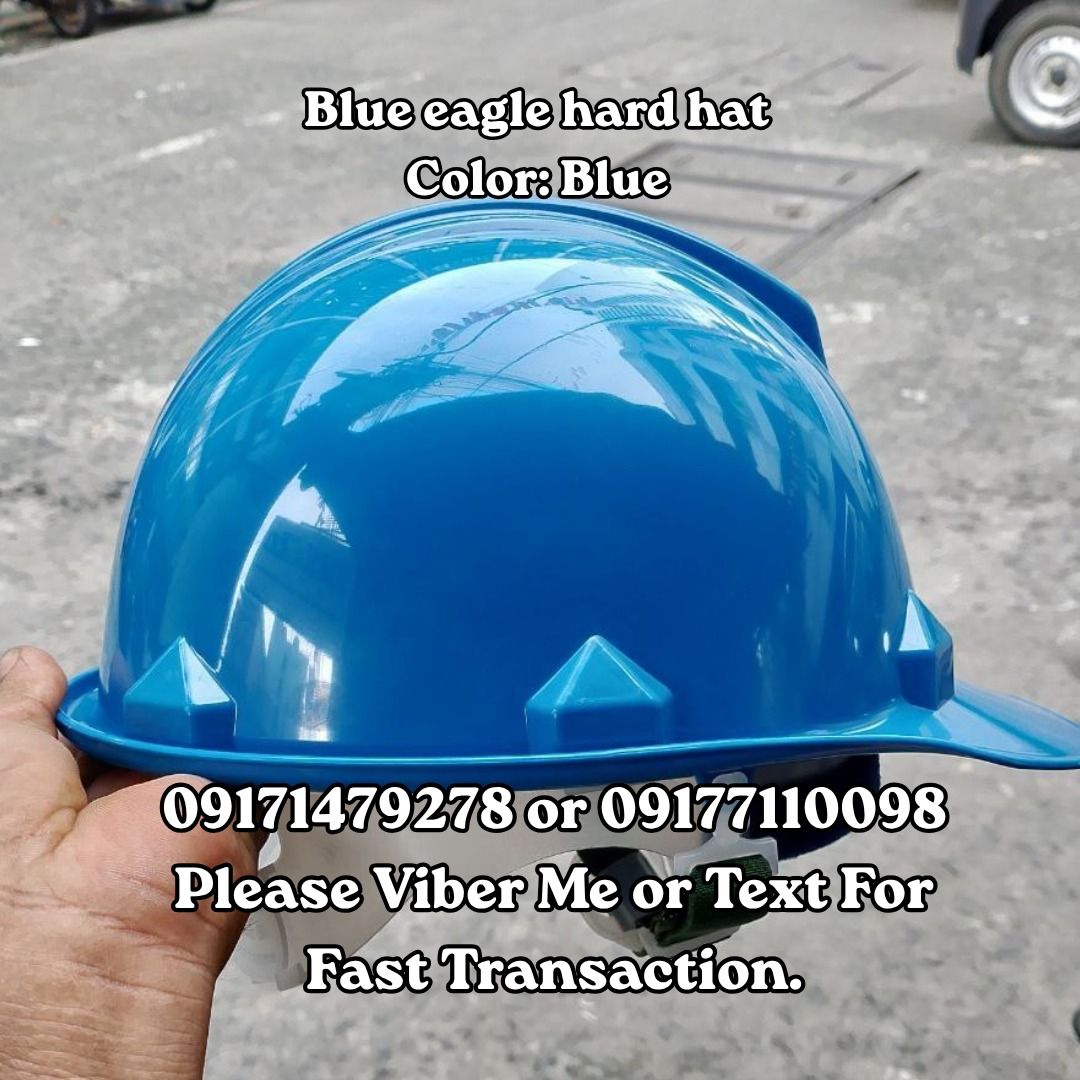 Blue eagle hard hat Color: Blue (Category: Construction Tools & Equipment) located in Manila. Submitted by 09171479278_elsie. (Listing ID 1463392118, Image 1). Description: Blue eagle hard hat Color: Blue .