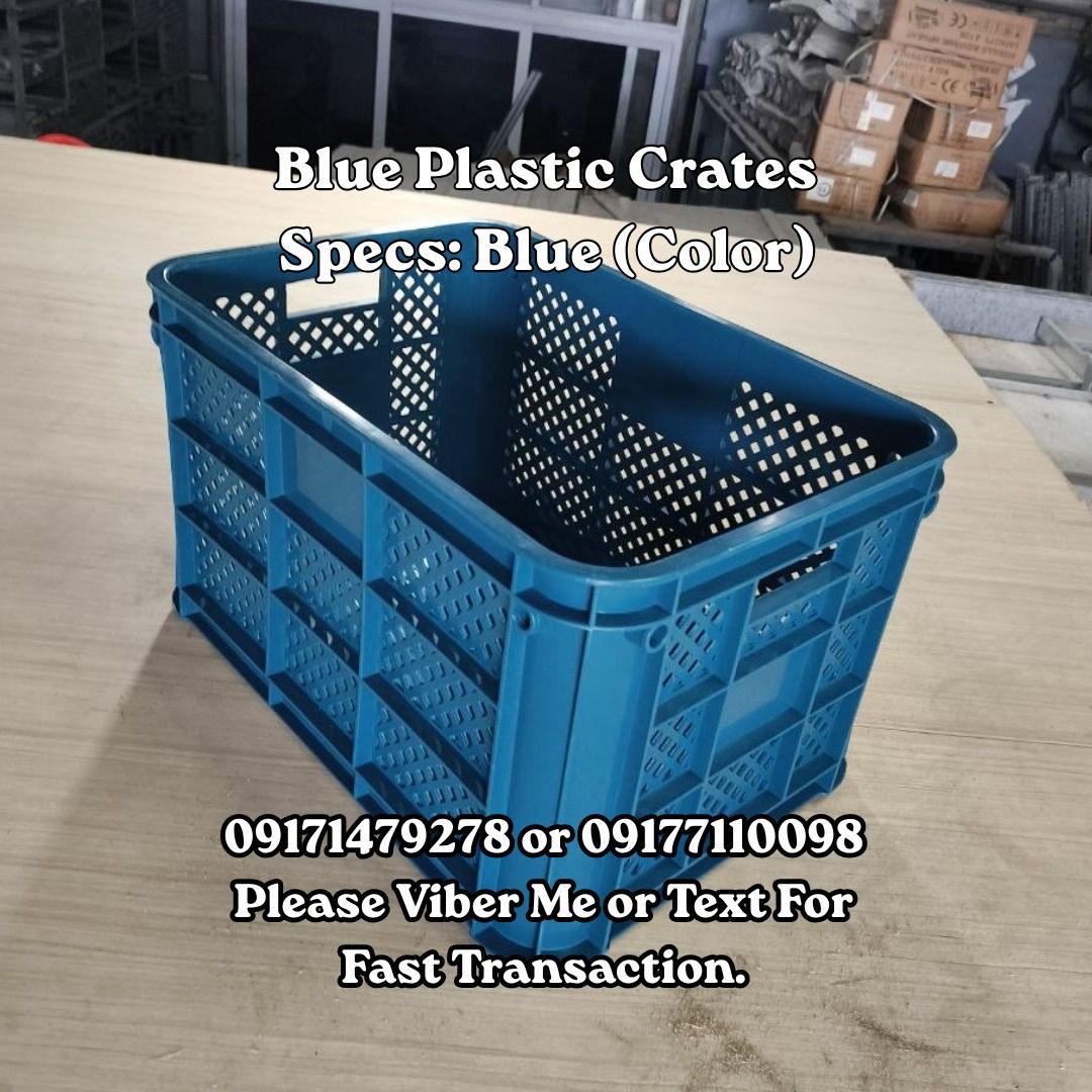 Blue Plastic Crates Specs: Blue (Color) (Category: Construction Tools & Equipment) located in Manila. Submitted by 09171479278_elsie. (Listing ID 1463347747, Image 1). Description: Blue Plastic Crates Specs: Blue (Color).