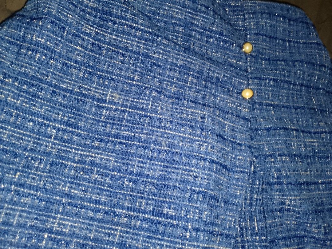 Blue tweed skort (Category: Shorts) located in Cainta. Submitted by meadow_collection123 (Listing ID 1463510711, Image 2). Description: XS TO SMALL Chic blue tweed skort (skirt + shorts) with a classy textured finish. Features a high-waist design and front button details for a polished look. Perfect for casual or semi-formal outfits cute and comfortable at the same time..