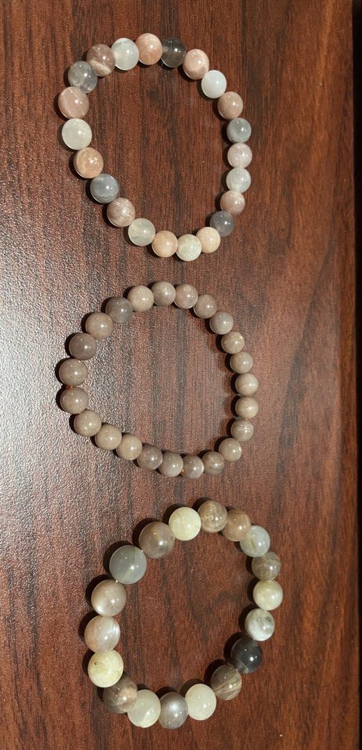 Bootiful moonstones moonstone (Category: Bracelets) located in Quezon City. Submitted by coffeebeansforsale (Listing ID 1463484975, Image 1). Description: Theyre prettyyy Colors -white -black -gray -mocha -peach 8mm and 10mm Last price is 888 + sf .