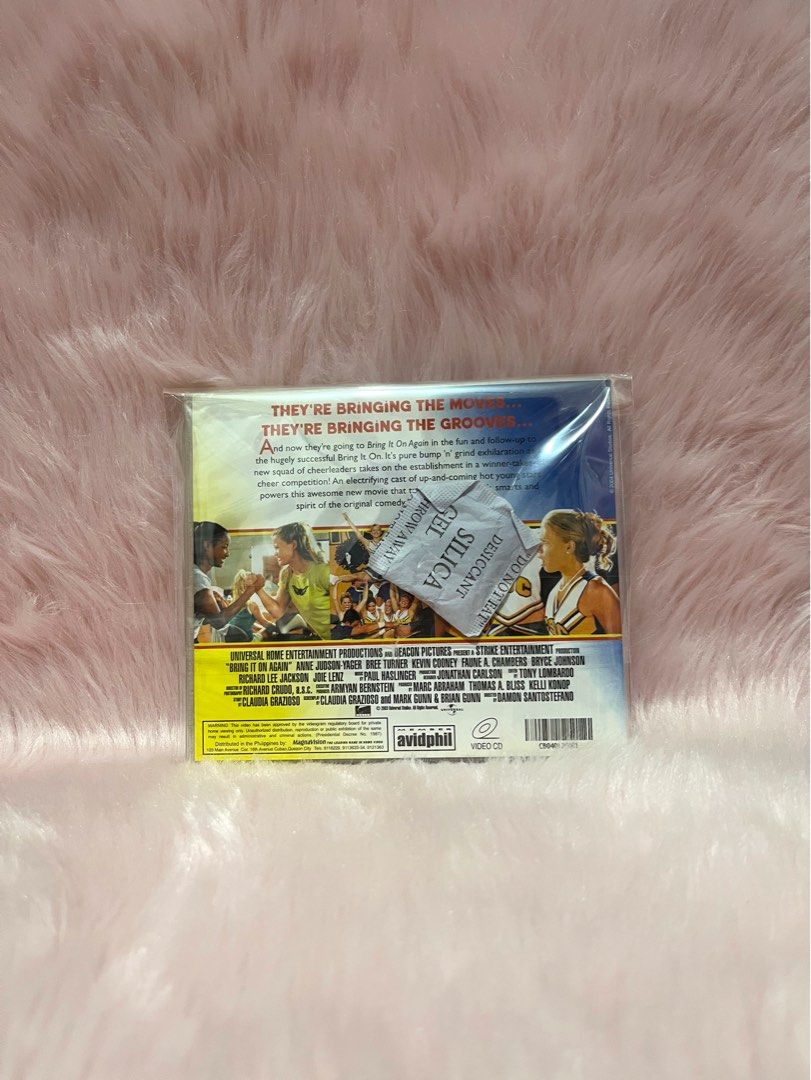 Bring it on Again VCD (Category: CDs & DVDs) located in Mandaluyong City. Submitted by cddumpster (Listing ID 1463477687, Image 2). Description: Price negotiable Original Philippine released vcd Carefully stored with love and care, silica gel and protective plastic cover for added protection. 💗 Original Philippine released vcd.